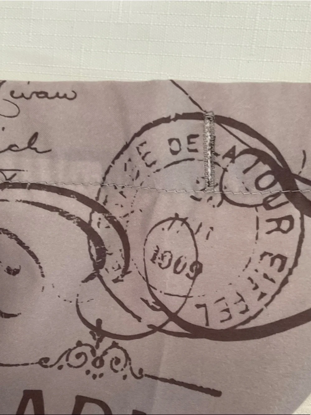 Paris Eiffel Tower Shower Curtain - Taupe/Beige